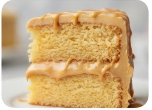 Butterscotch flavour cake sample