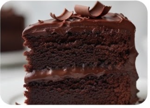 Chocolate flavour cake sample