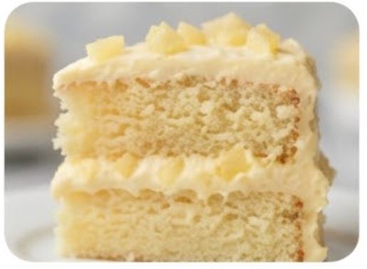 Pineapple flavour cake sample
